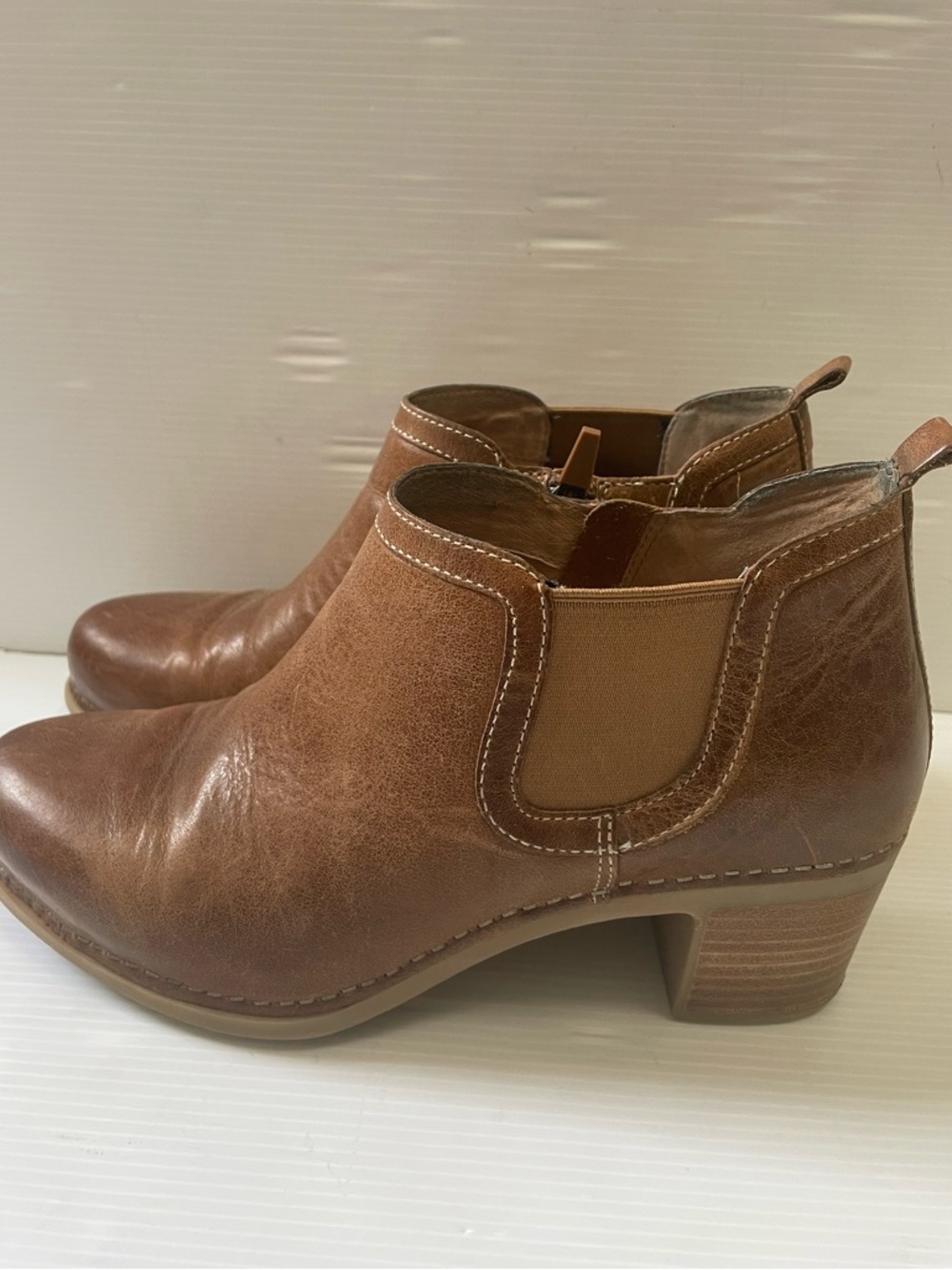 Dansko Harlene Bootie Brown Leather Size EU 39 US 8.5 9